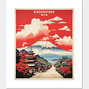 Kagoshima Japan Travel Vintage Tourism Poster Posters and Art